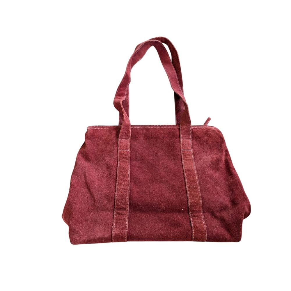 Levenger Maroon 100% Suede Shoulder Bag Boho Fall Trendy Vintage